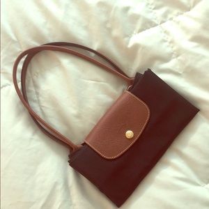 Longchamp le pliage small leather-trimmed bag